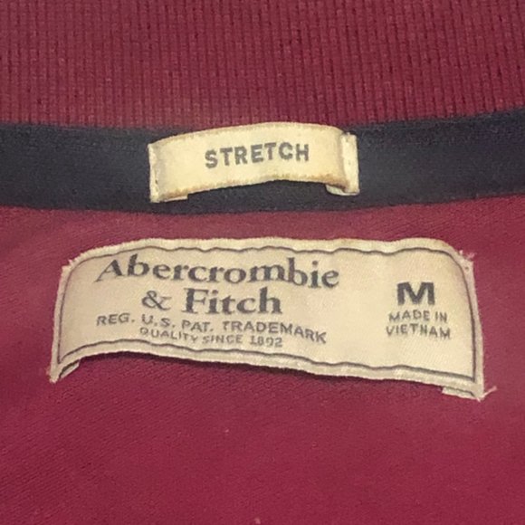 Abercrombie and Fitch Burgundy Men's Polo Shirt Size M EUC - Picture 3 of 4